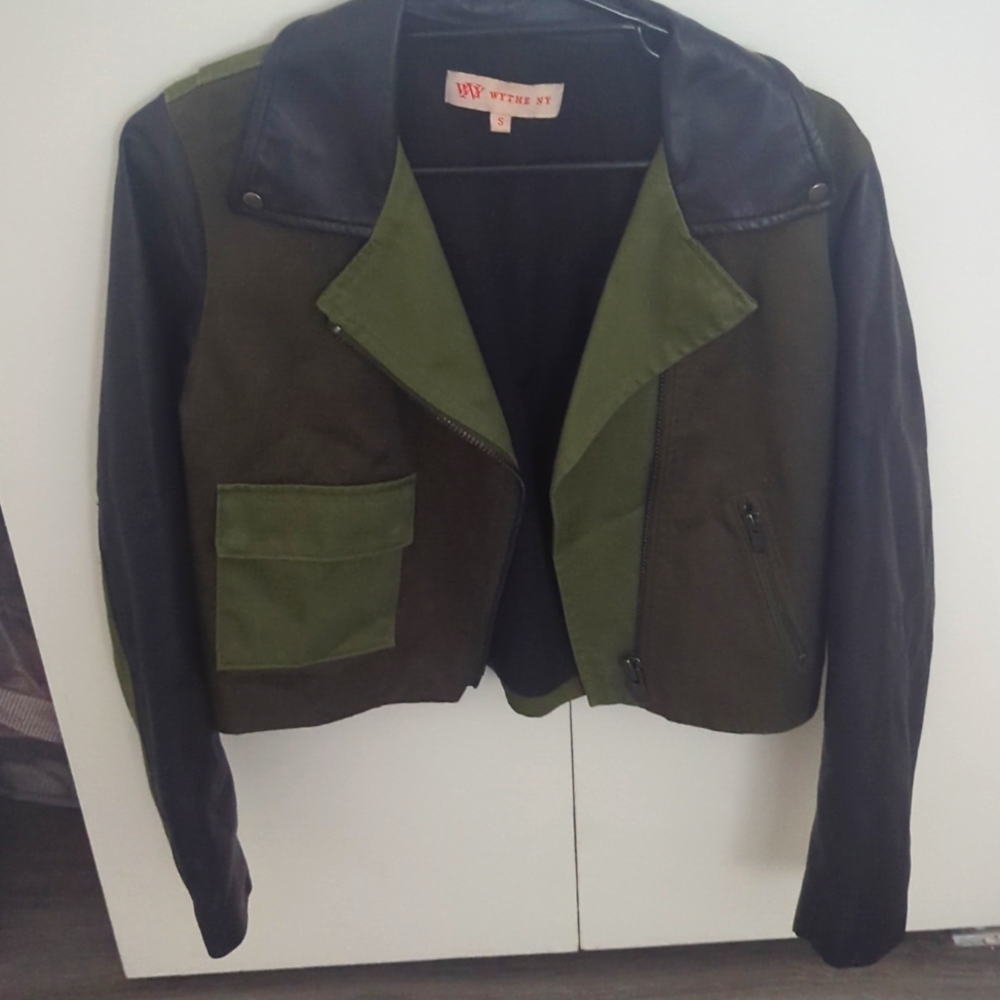 Denim/leather jacket